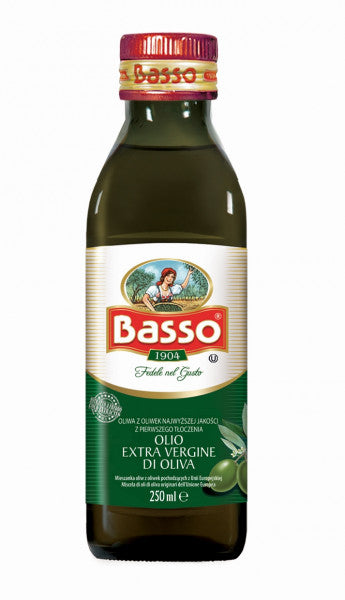 Basso Oliwa z oliwek najwyższej jakości z pierwszego tłoczenia 250 ml